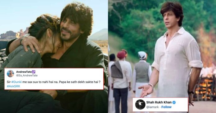 Shah Rukh gives fitting reply when a fan asks about adult scenes in Dunki