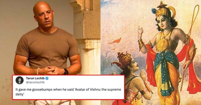 Video of Vin Diesel narrating quote from Bhagavad Gita in his film Goes Viral