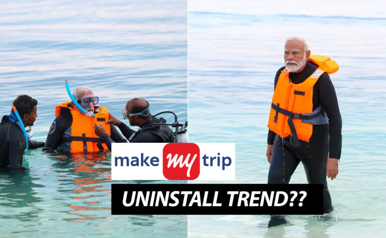 MakeMyTrip uninstallation trend surfaced amid #Boycott Maldives